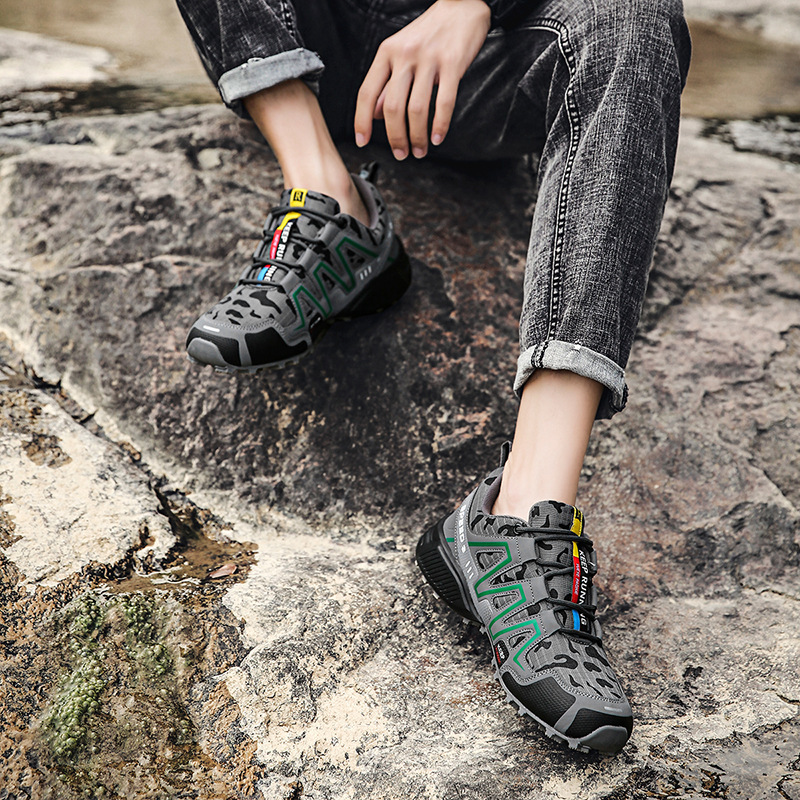 Men's and women's cross-country running shoes Outdoor sports mountaineering air cushion shoes_voghion.com