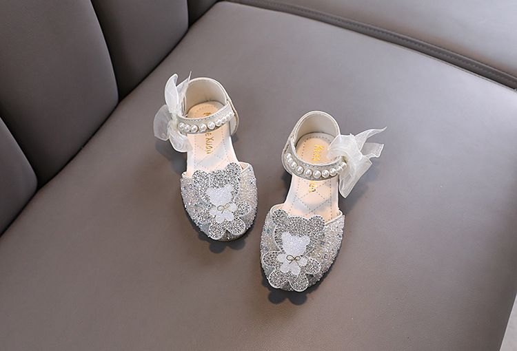 Cartoon Mädchen Prinzessin Baby Student Kleines großes Kind Diamant Tanzshow Schuhe und Sandalen_voghion.com