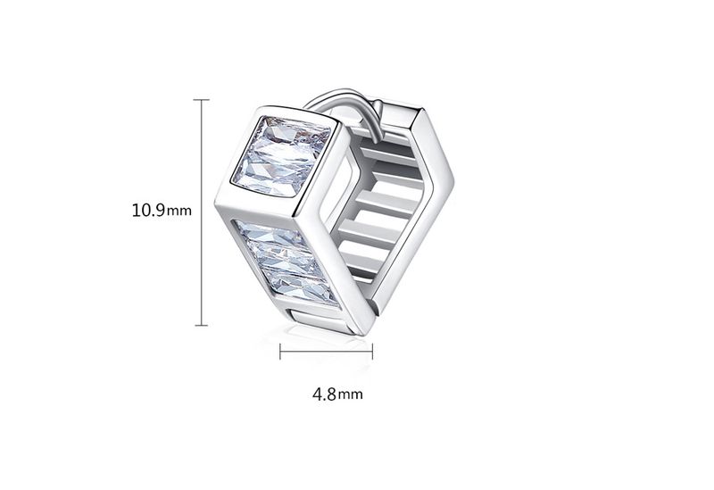 Boucles d'oreilles à tige géométriques minimalistes en forme de cœur pour femme, en cuivre avec zircone, hypoallergéniques, élégantes et polyvalentes, idéales au quotidien. Boucles d'oreilles incrustées de zircons._voghion.com