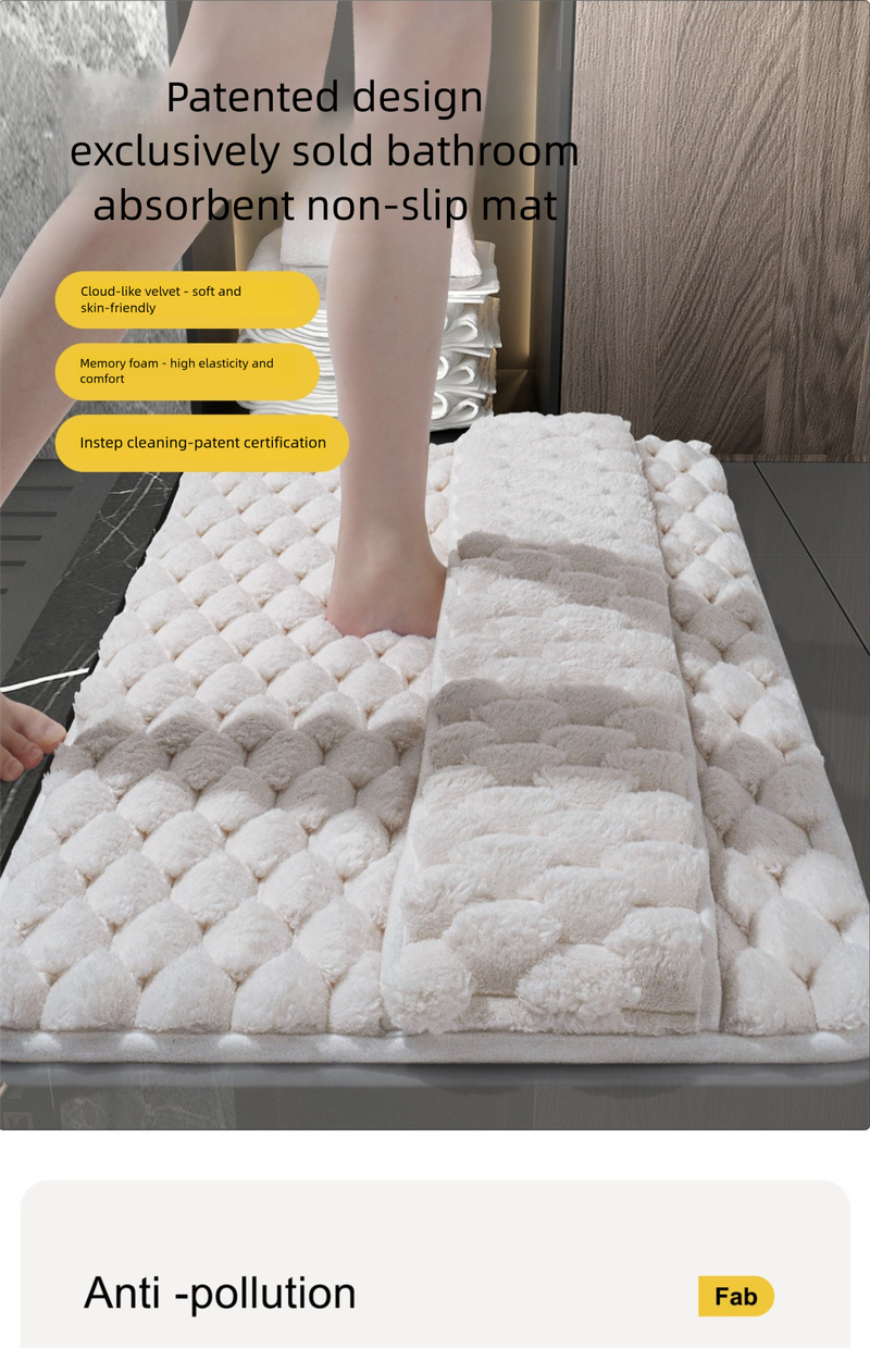 Tappetino assorbente per WC in memory foam per la casa, per pavimento, doccia, ingresso, asciugatura rapida, per porta del bagno_voghion.com