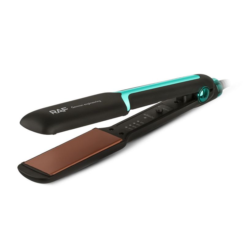 RAF Hair Straightener And Curler 2 In 1, Negative Ion Technology For Shiny Frizz-Free Hair, Ceramic Plates For Root Lifting & Volumizing, Dual Voltage For EU Travel_voghion.com
