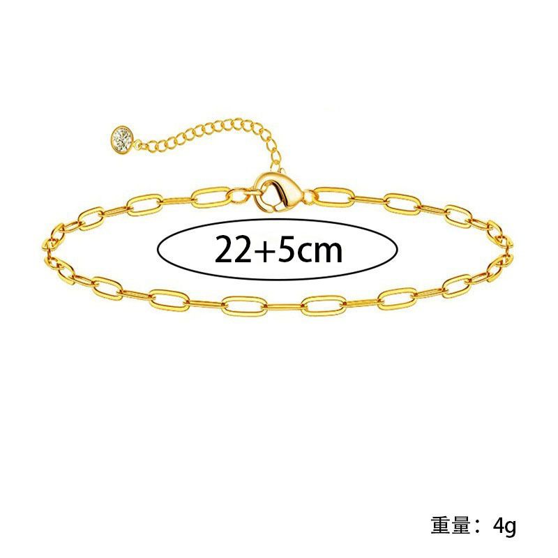 Set di cavigliere minimaliste alla moda, gioielli placcati in oro e rame, regalo per le donne_voghion.com