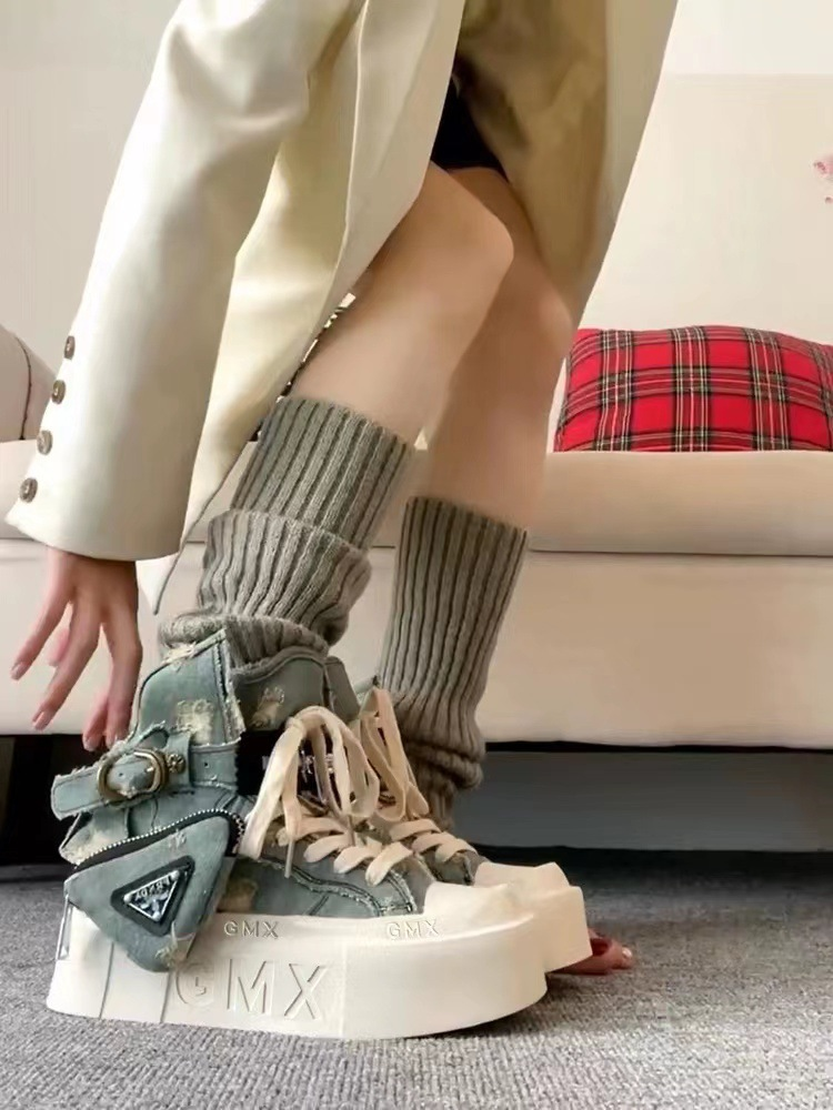 Cizme Martin noi, pantofi sport cu talpă înaltă, din denim, cu fund gros, moi, pentru femei, la modă, DIY, două uzuri_voghion.com