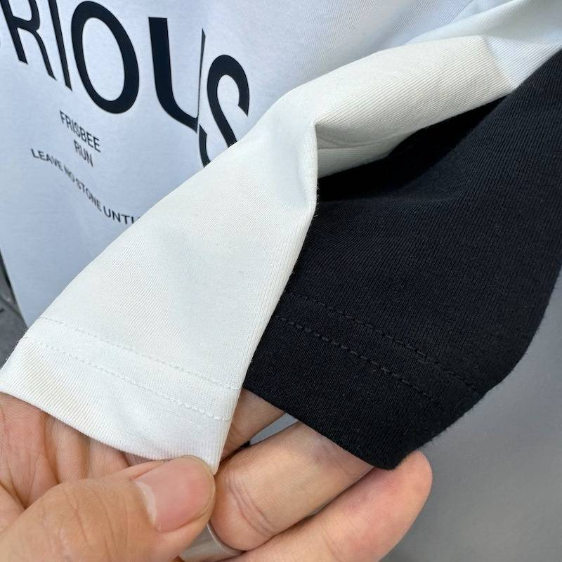 Maglietta da uomo con maniche corte, alla moda, con lettere semplici, larga, da uomo_voghion.com