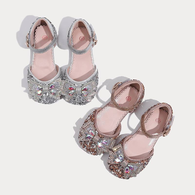 Kinder Schuhe Prinzessin Kristall Schuhe Kleines Mädchen Sommer Neue Weiche Unterseite Rutschfeste Modische Sandalen Student_voghion.com