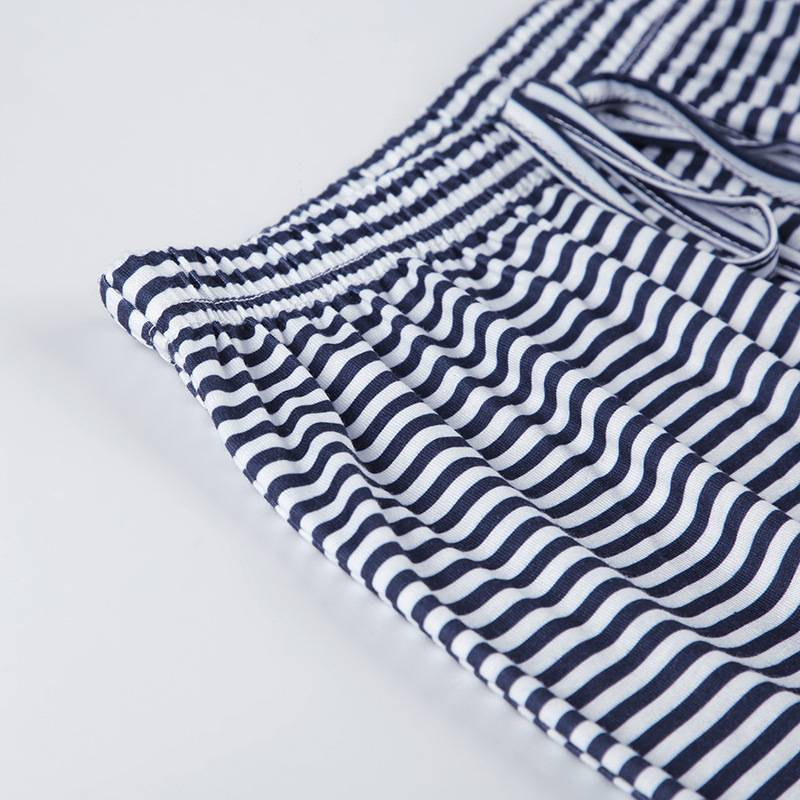 Lässige Streifen Niedrige Taille Baggy Jogginghose Kordelzug Elastische Hose Frauen Beiläufige Lose Gerade Bein Hosen Sommer Streetwear_voghion.com