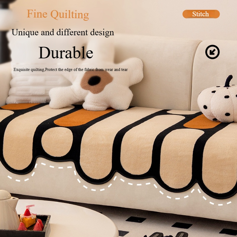 Peluş Polar Kanepe Minderi - Kalın ve Kaymaz (Modern Minimalist Tasarım, Her Mevsim Kullanım, Dopamin Esintili Lüks Kılıf)_voghion.com