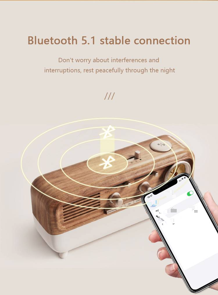 Sleep Aid Sound Speaker White For Adults, Kids, Sleeping Baby- With Wireless Charger Function_voghion.com