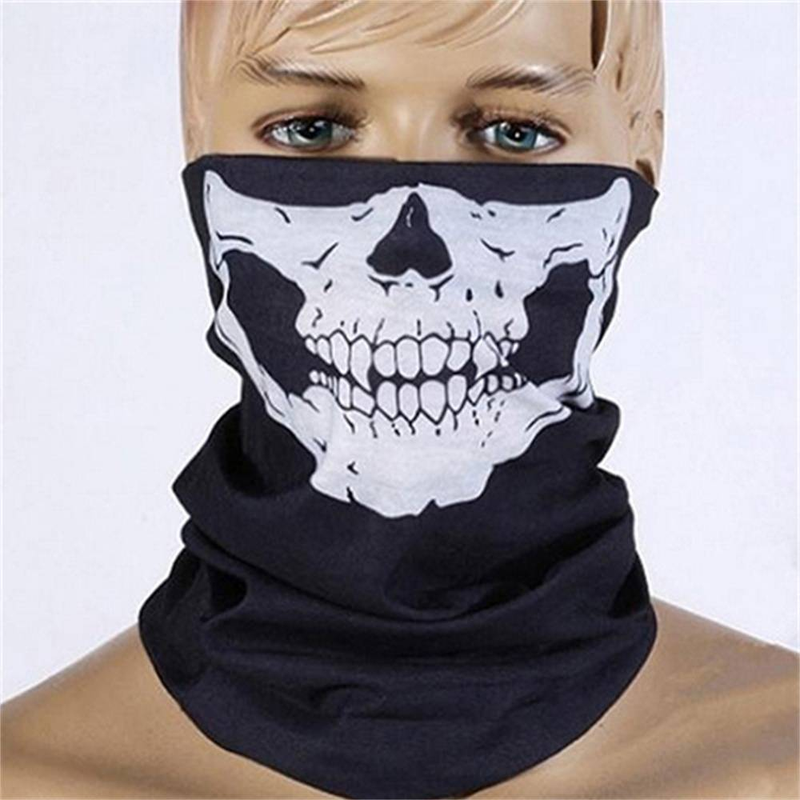 Seamless Multifunctional Magic Headscarf Riding Mask Warmth Halloween Props Skull Head Versatile Face Towel_voghion.com