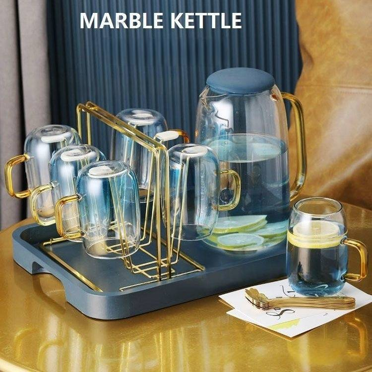 Goldenes Getränkehalter-Set aus Edelstahl – Modernes Abtropfgestell im nordischen Stil für Gläser und Tassen (platzsparender Küchenarbeitsplatten-Organizer mit 6 Fächern)_voghion.com