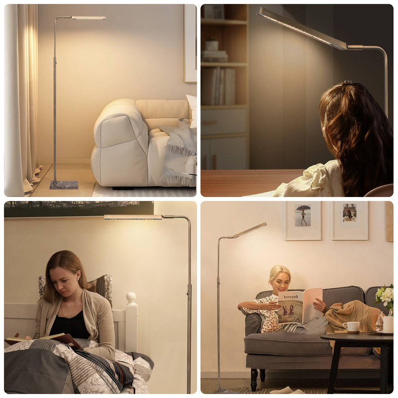 Lampe de chevet LED moderne avec variateur d'intensité et lampe de chevet en métal, lampe de chevet en métal à intensité variable en 3 températures de couleur_voghion.com