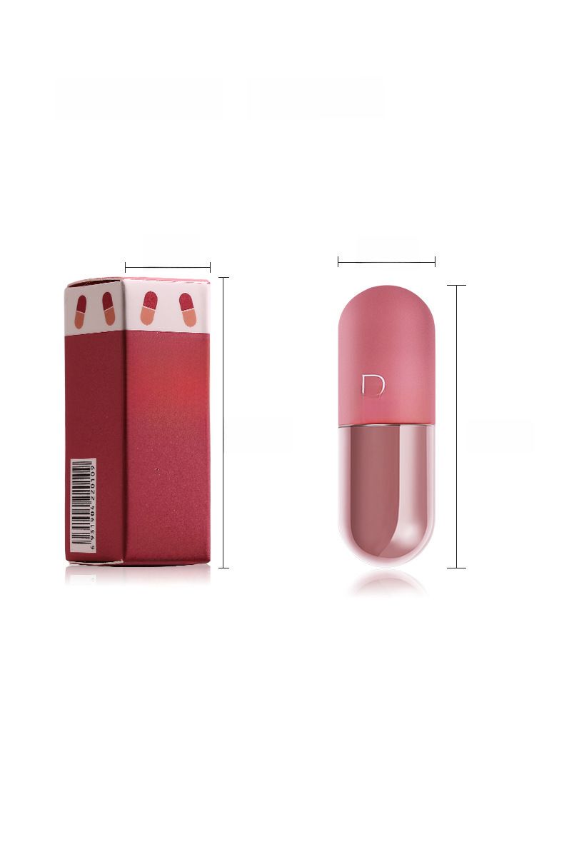 Pudaier Mini Capsule Velvet Matte Lip Glaze Smooth Colorful Non-Stick Cup Soft Velvet Texture Rossetto per tutti i tipi di pelle_voghion.com