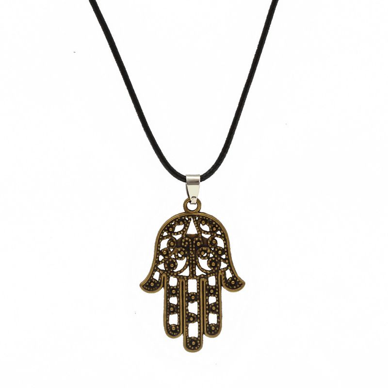 Evil Eye Men's And Women's Necklace Glass Pendant Accessory Wax Cord Simple_voghion.com