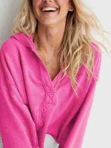Felpa con cappuccio alla moda e ampia, da donna, in primavera e autunno, con scollo a V, pullover, maniche lunghe_voghion.com