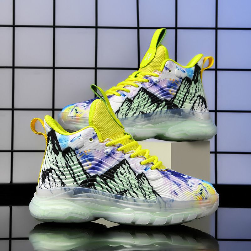 Scarpe da corsa con maniche elastiche Caleb per bambini e ragazzi, modello KT7 Landscape Painting_voghion.com