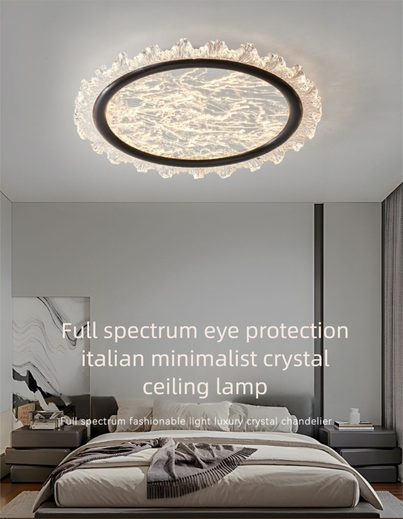 Lampada da camera da letto principale minimalista Yifei con luce LED Cloud Mist di alta qualità, lussuosa, apparecchi di illuminazione italiani_voghion.com