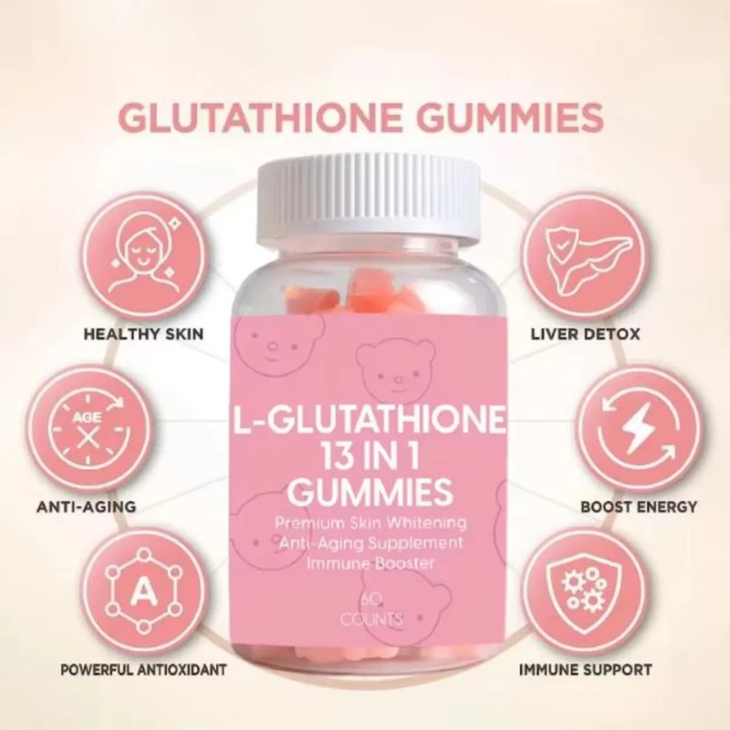 Cross-Border Export Foreign Trade L-GLUTATHIONE 13 IN 1 Glutathione Gummies 60 Capsules E M Hot Sale_voghion.com