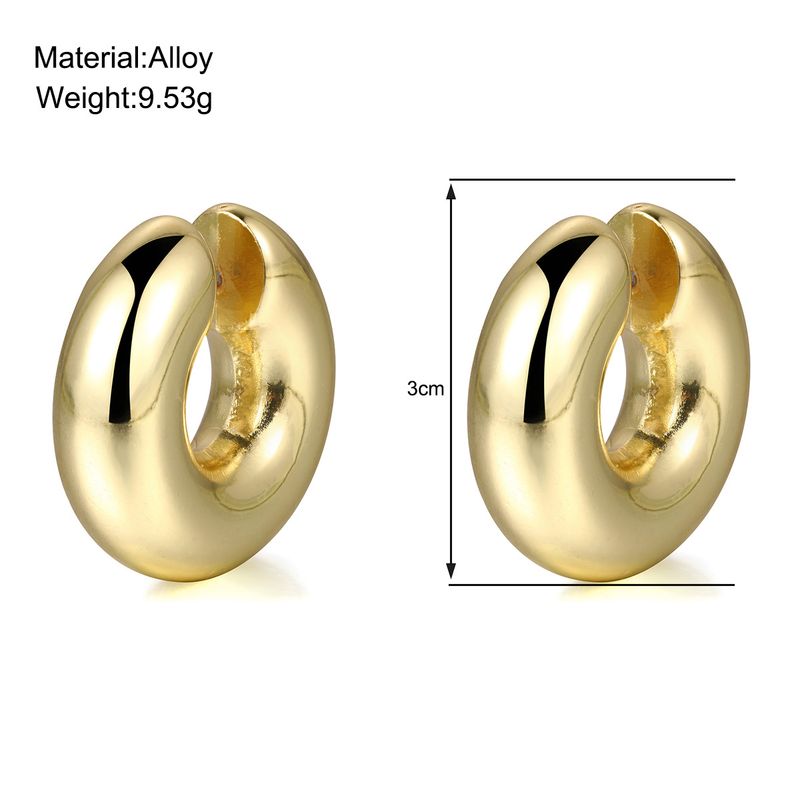 1 paire de manchettes d'oreilles élégantes en alliage de couleur unie avec étoile exagérée_voghion.com