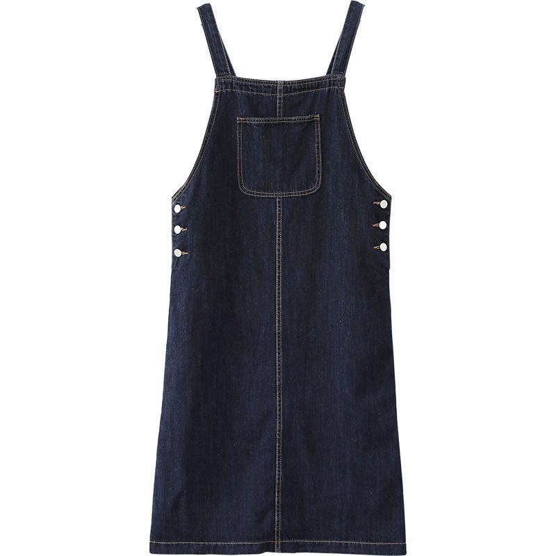 Abito da donna in denim con colletto a pieghe, estivo, in stile francese, con piccole fragranze, che stringe la vita e snellisce._voghion.com