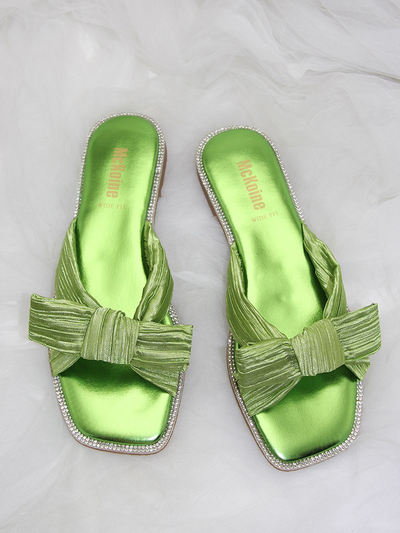 Sandales plates de plage à bordure diamantée, nouvelle tendance_voghion.com