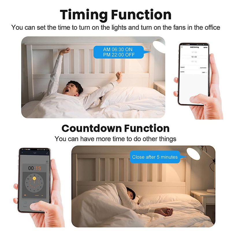 16A Tuya WiFi MiNi Smart Switch Power Monitor 2-Wege-Steuerung Timer Drahtloser DIY-Breaker Funktioniert mit Alexa Google Home Alice_voghion.com