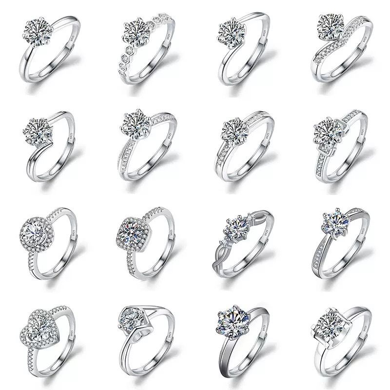 Anelli da donna, gioielli con moissanite, fede nuziale in zircone, anelli di coppia_voghion.com