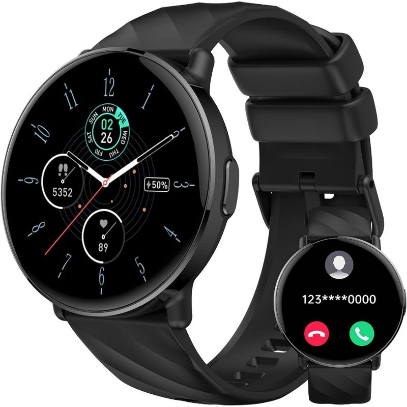 Smartwatch Fiess con touchscreen da 1,39 pollici, promemoria chiamate e SMS, frequenza cardiaca, sonno, passi, calorie, per uomo e donna_voghion.com
