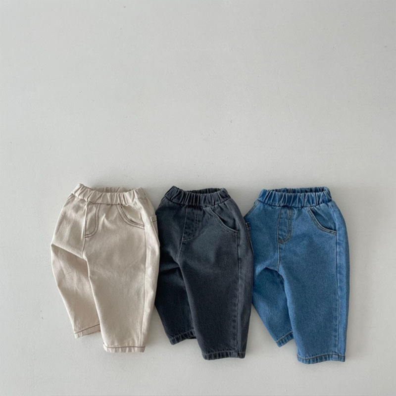 Jeans casual per bambini baby primavera e autunno nuovi jeans tascabili multicolori per bambini_voghion.com