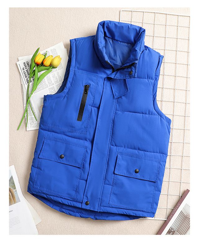 Gilet matelassé unisexe brodé avec logo personnalisé – Veste de travail légère et chaude pour l'image de marque de l'entreprise_voghion.com