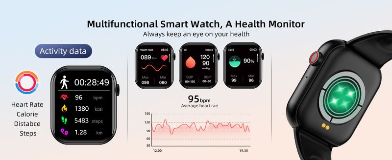 SENBONO Life3 Smart Bluetooth con chiamate e monitoraggio della salute, orologio sportivo impermeabile da donna, per iOS e Android_voghion.com