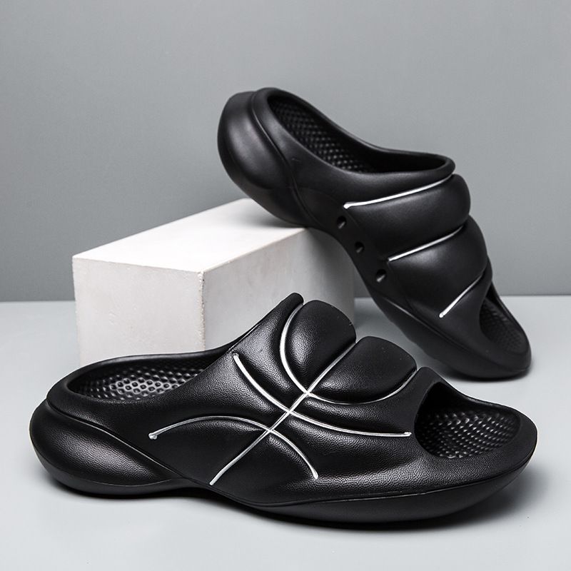 Men's Women's Sports Thick Soft Sole, Anti Slip, And Sense Of Stepping On Feces. Basketball Slippers With A Straight_voghion.com