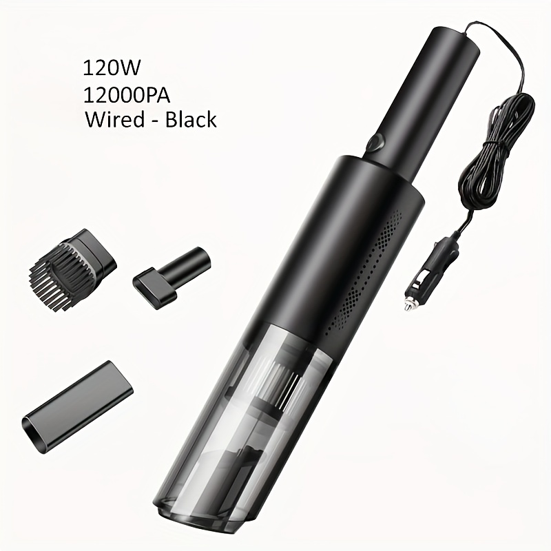 Aspirapolvere per auto 120W 12000Pa Ricaricabile palmare Ricarica cablata Accessori per la pulizia multifunzione per interni auto casa_voghion.com