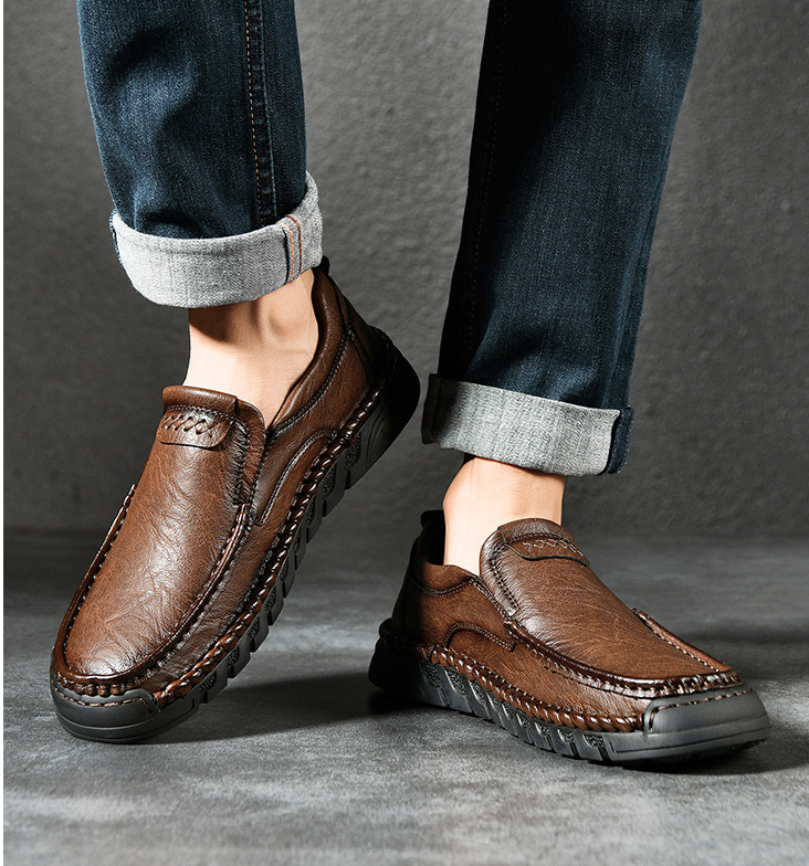 Heißverkaufte Lederschuhe für Herren, übergroße Outdoor-Herrenschuhe aus echtem Leder, lässige Lederschuhe, Wanderschuhe_voghion.com