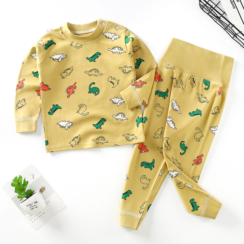 Mother & Kids Trousers Suit Pure Cotton Baby Clothes Long Sleeved Underwear High Waist Clothing_voghion.com