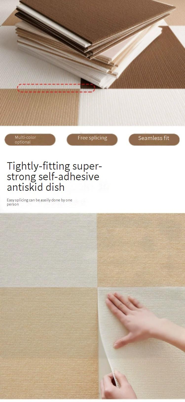 Wall Panels Free Stitching Carpet Glue Free Self Adhesive Japanese Crawling Removable And Washable Free Care Square Full Paved Floor Mat_voghion.com