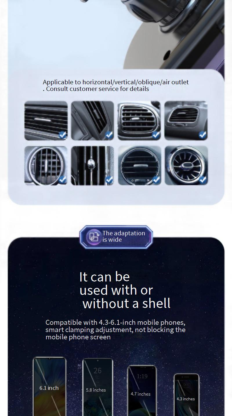 Universele autotelefoonhouder, magnetische telefoonhouder voor in de ventilatieopeningen, 360° draaibare zwaartekrachttelefoonhouder, handsfree dashboard, autoaccessoires_voghion.com