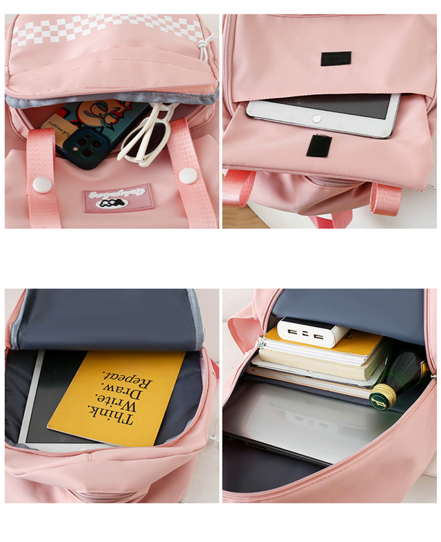 Kids Backpacks New Four Piece Set Student Schoolbag Elementary School Students Third To Sixth Grade Large Capacity Backpack Tutoring Bag_voghion.com
