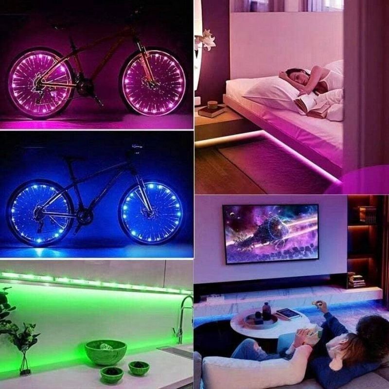 5V RGB LED Strip Lights With 24-Key IR Remote, USB-Powered Mood Lighting For Room & Living Room, Customizable Colors & Brightness_voghion.com