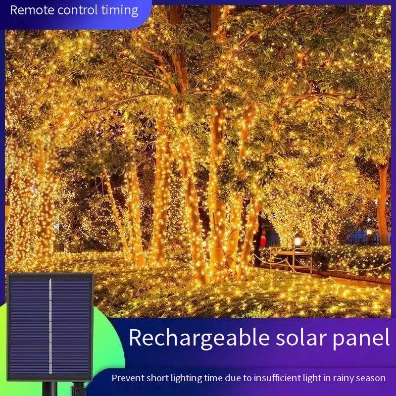 Luci a LED per esterni impermeabili con 8 modalità di illuminazione - Opzioni solari/a spina per decorazioni da giardino, albero di Natale e patio_voghion.com
