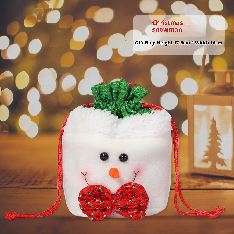 Sacs cadeaux festifs pour Noël - Motifs mignons Père Noël, bonhomme de neige, rennes et ours - Sacs cadeaux pour bonbons, friandises et décorations_voghion.com