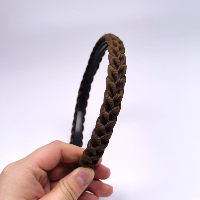 Fascia per capelli intrecciata antiscivolo di alta qualità con denti, elegante accessorio per capelli versatile, alla moda e intrecciata a mano._voghion.com