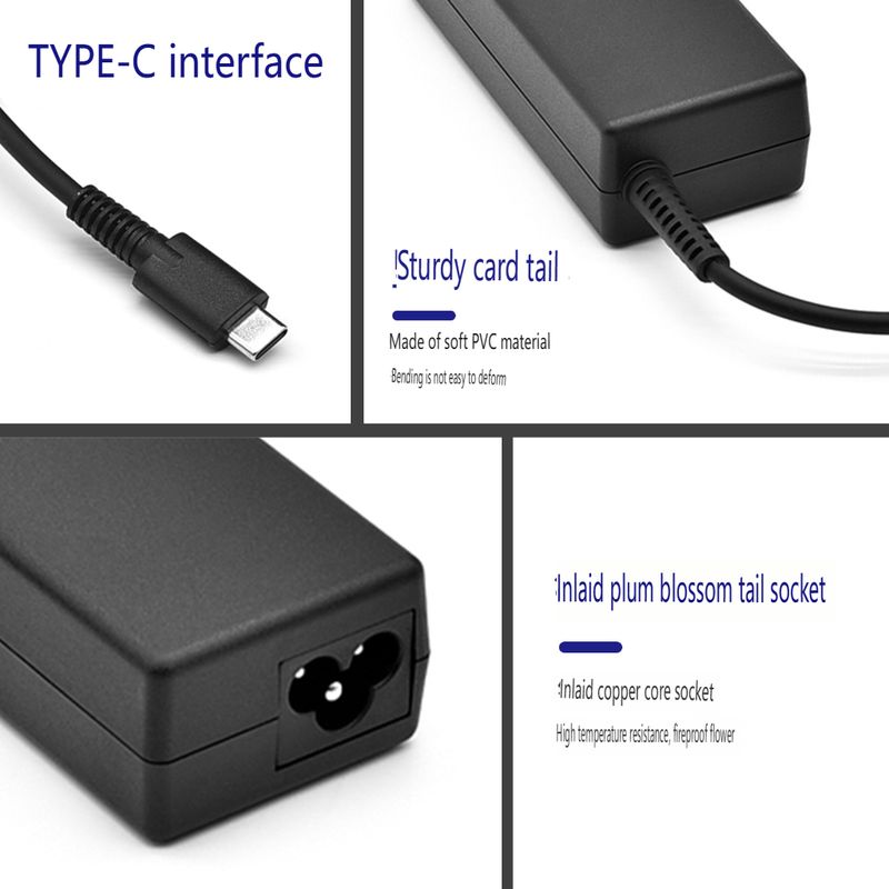 HP Dizüstü Bilgisayarlar İçin Uygun 65W USB-C PD Hızlı Şarj Cihazı - 20V 3.25A Güç Adaptörü_voghion.com