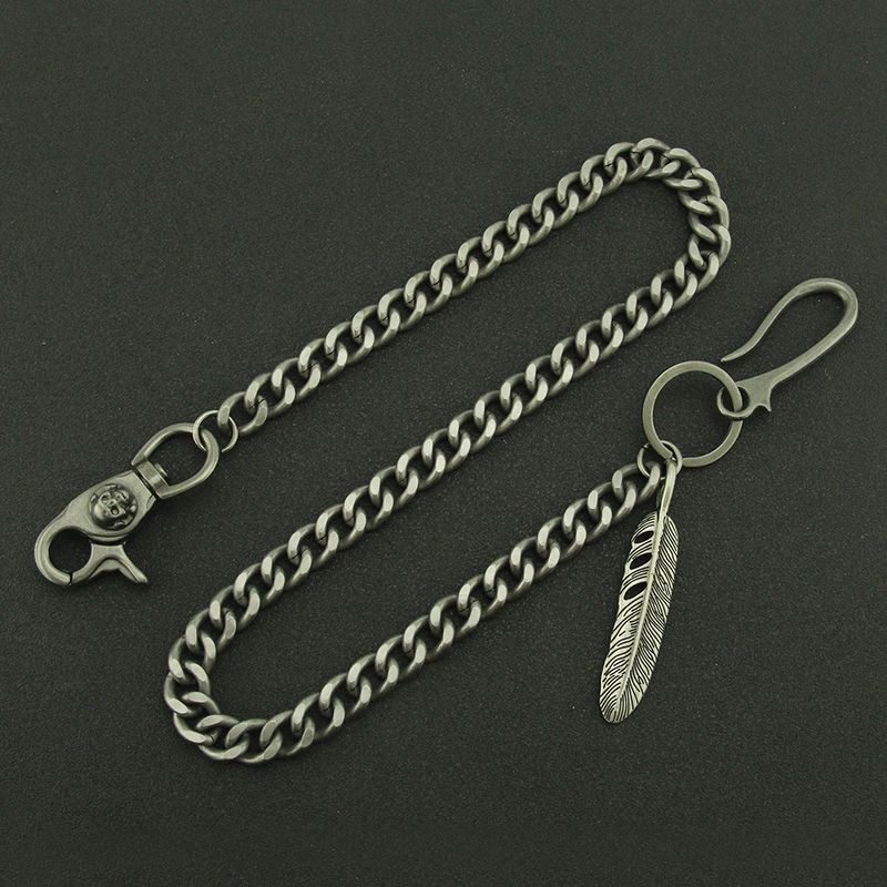 Glossy Cuban Domineering Jeans Decorative Single Layer Hollow Leaf Waist Chain Pendant_voghion.com