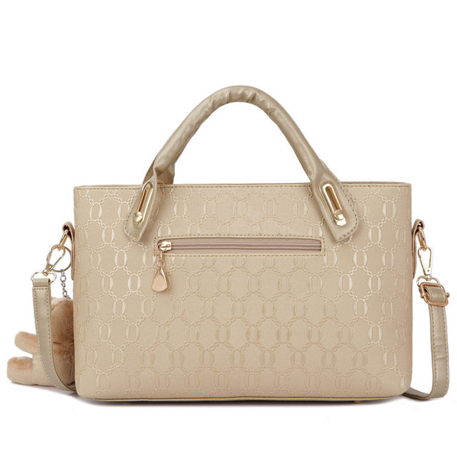 4 pezzi/set set di borse da donna elegante borsa a tracolla in pelle PU moda borse da donna con pochette a tracolla in tinta unita selvaggia_voghion.com