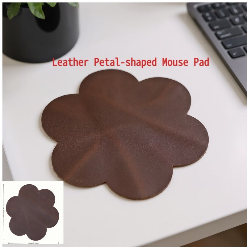 Portable Mouse Pad In The Shape Of A Leather Petal_voghion.com