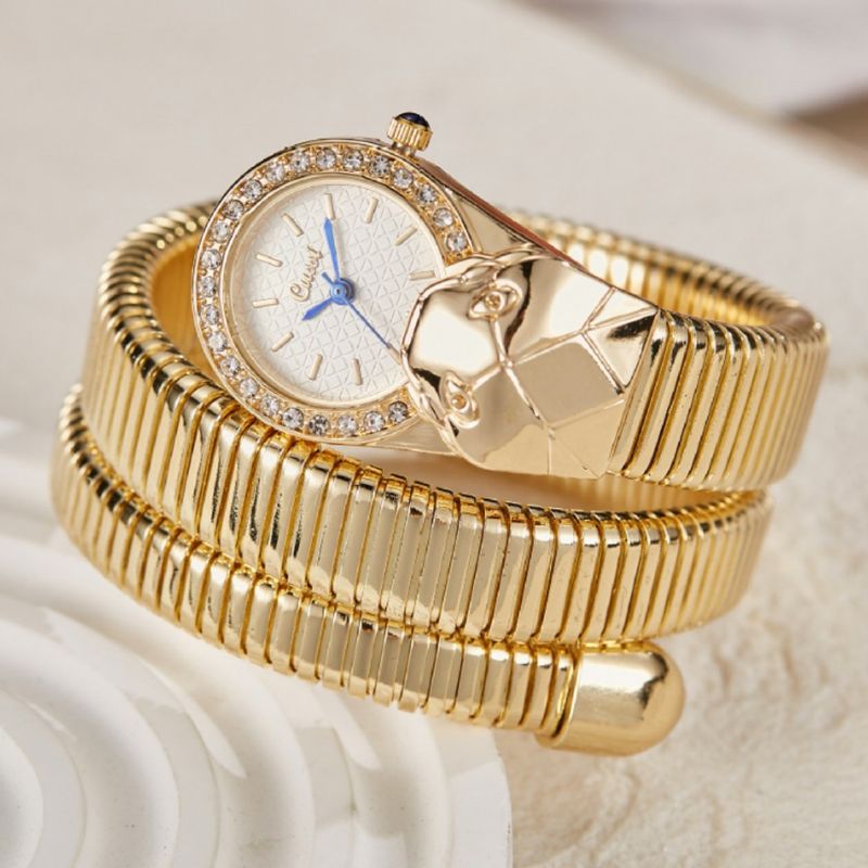 Hot-selling Trendy Fashion Unique Snake-shaped Bracelet Wristwatch Women's Watch_voghion.com