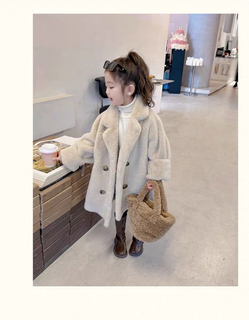 Premium-Kunstpelzmantel für Kinder – warmer, langer Wintermantel mit zweireihigen Knöpfen, weich und gemütlich, in 5 Farben erhältlich_voghion.com