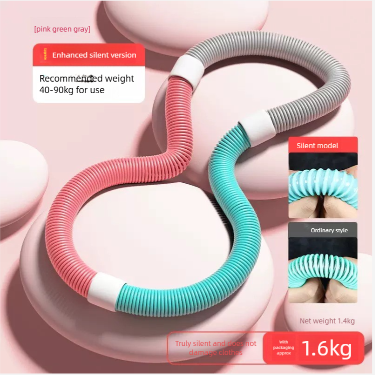 Oudao Silent Spring Hula Hoop per adulti Fitness Tubo morbido in PVC Colore macaron Attrezzatura per esercizi addominali per la casa dimagrante_voghion.com