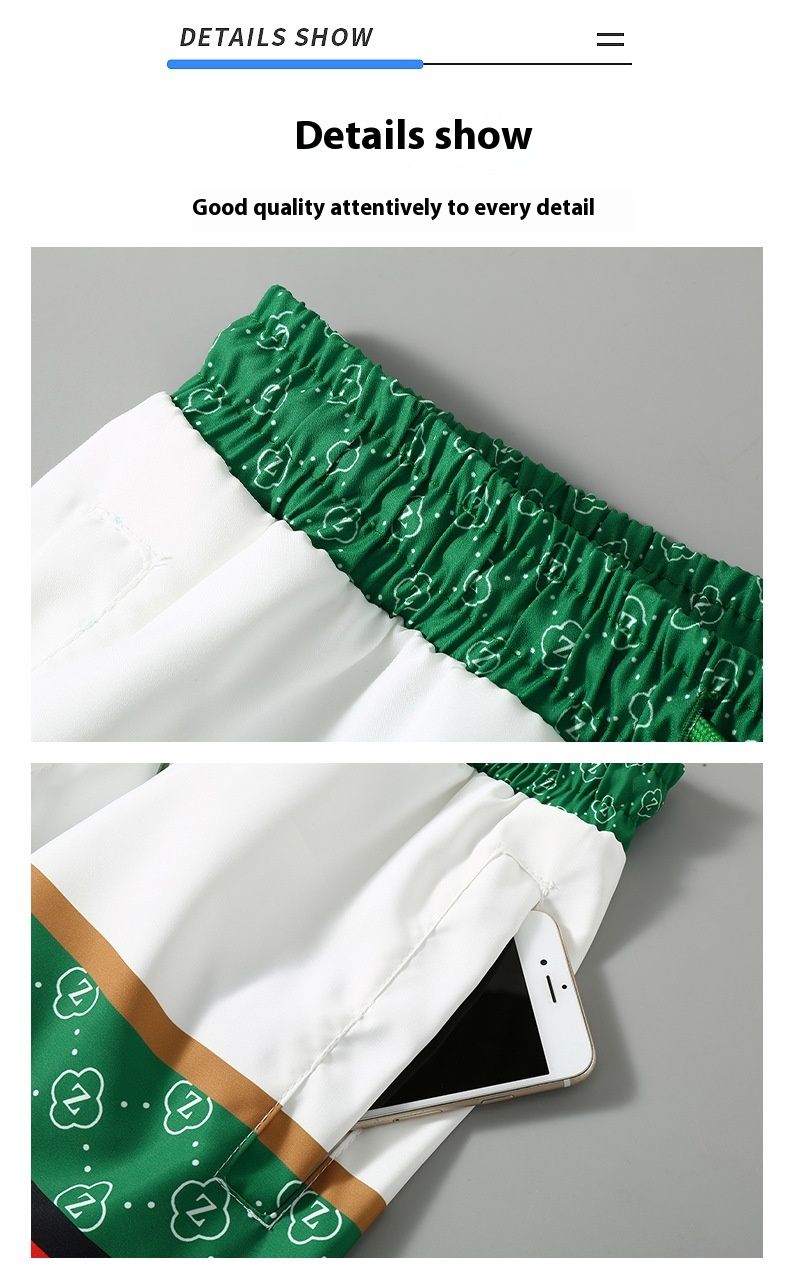 Pantaloncini da uomo estivi larghi e taglie forti Pantaloni centrali casual da mezza spiaggia alla moda e alla moda_voghion.com