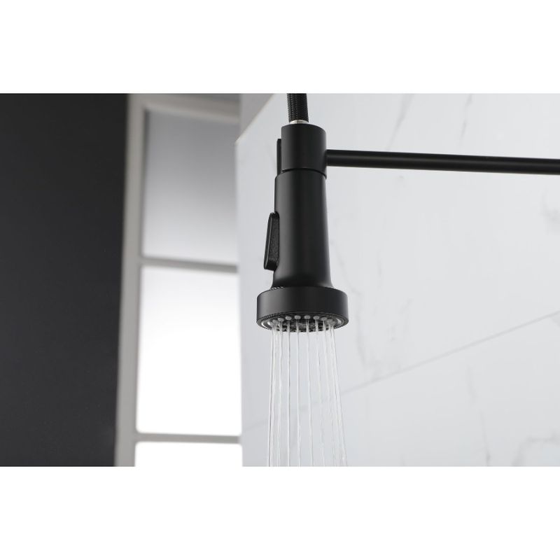 Rubinetto per lavello da cucina, singolo, singolo, con spruzzatore a molla, maniglia a leva in ottone commerciale_voghion.com